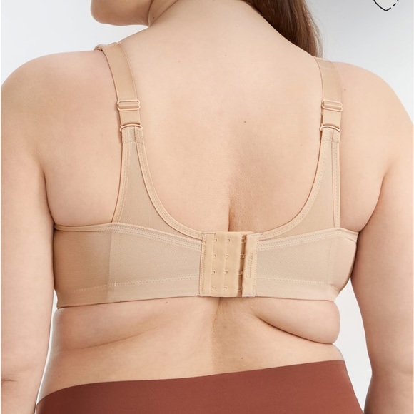 GLAMORISE MagicLift Seamless Wire-Free Sports Bra 46H Beige 1006 - Picture 2 of 4